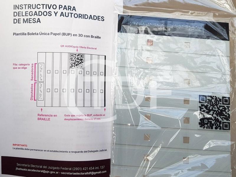 Plantilla en Braille en el sistema Boleta Única de Papel (BUP)