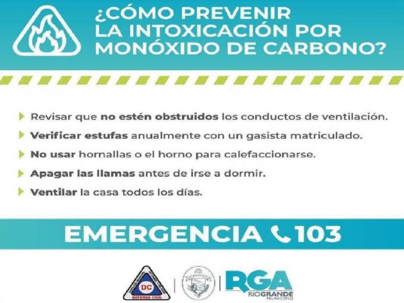 Recuerdan recomendaciones para prevenir incidentes por monxido de carbono 