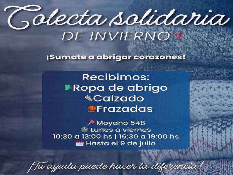 Campaa solidaria de recoleccin de ropa de abrigo, calzado y frazadas