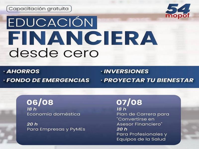 El MPF brindar una capacitacin gratuita sobre Educacin Financiera