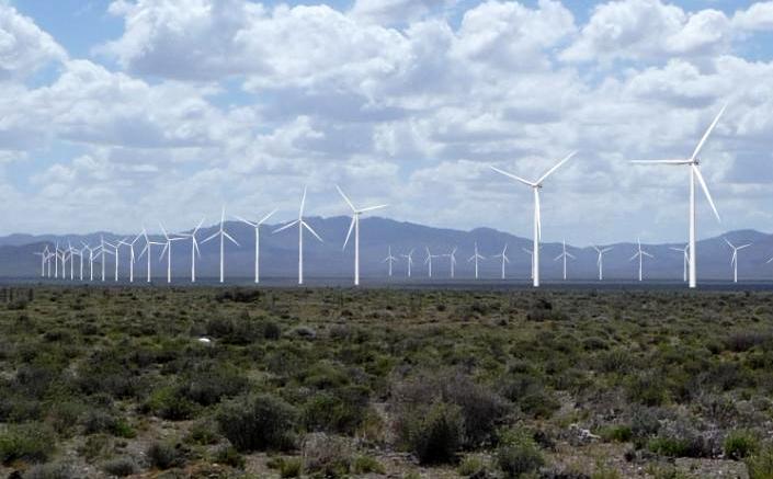 Parque de energa elica en Gastre, provincia de Chubut