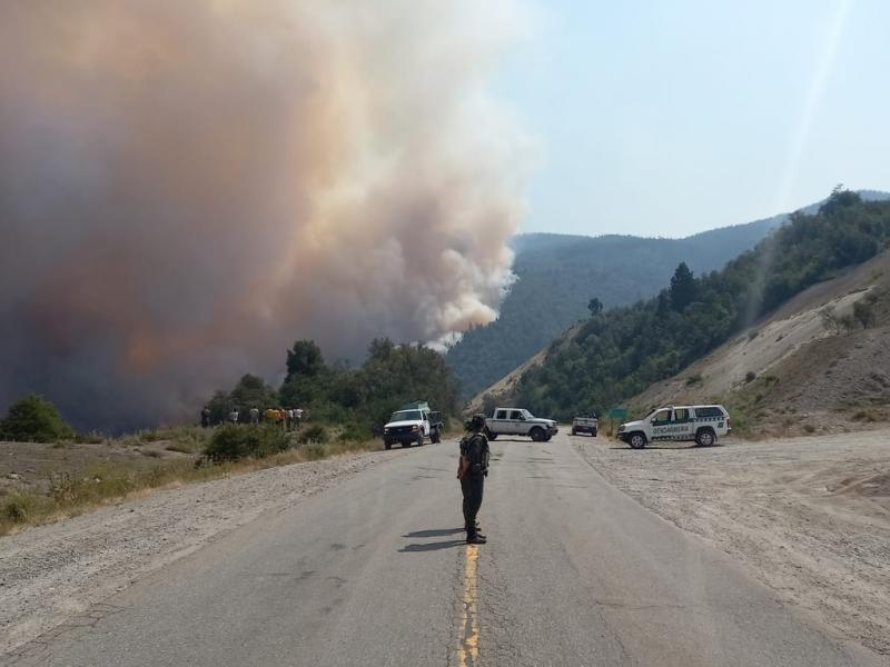 El Caadn de la Mosca est ubicado a unos 65 kilmetros al sur de Bariloche, muy cerca de la poblacin Ro Villegas. Es un tramo serpenteante de la ruta nacional N 40. La interrupcin del trnsito ser hasta nuevo aviso. 