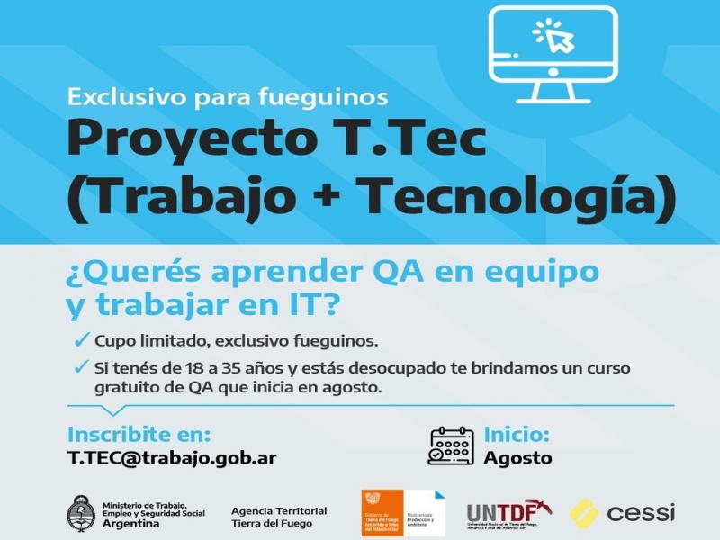 Finalizadas las capacitaciones, se coordinar conjuntamente entre los actores intervinientes para posibilitar la generacin de puestos de trabajo, para que las y los estudiantes que completen el programa, tengan salida laboral.