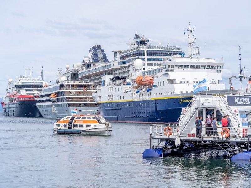 El Puerto de Ushuaia tendr la recalada de ms de 530 barcos de distintas banderas, a diferencia de la temporada anterior que tuvo un total de 120.