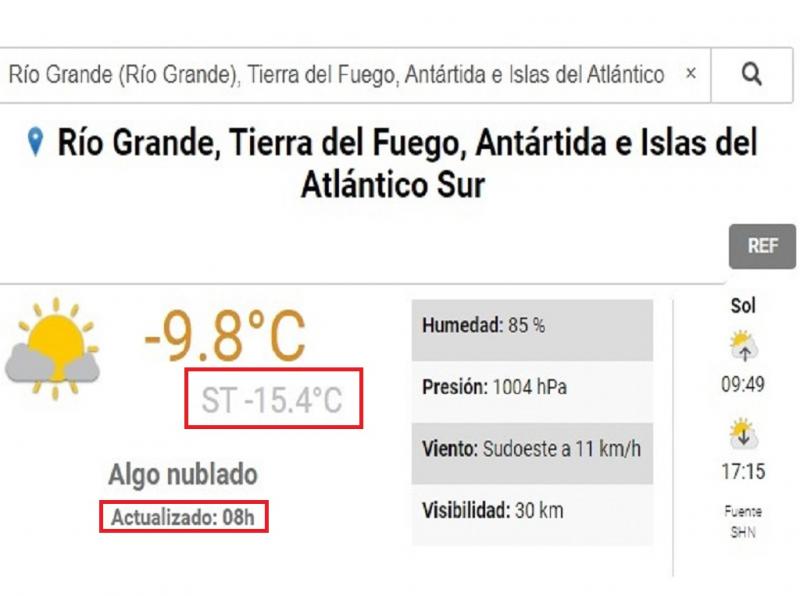 El Servicio Meteorolgico Nacional alert que este periodo de bajas temperaturas persistir en la regin al menos hasta el sbado 22 de junio inclusive. 